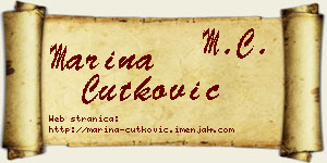 Marina Ćutković vizit kartica